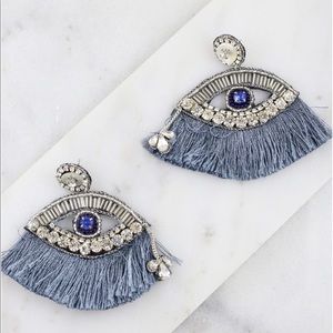 Evil eye earring